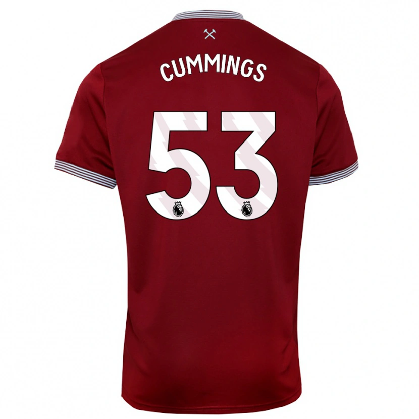 Danxen Herren Daniel Cummings #53 Burgunderrot Weiß Heimtrikot Trikot 2025/26 T-Shirt Österreich