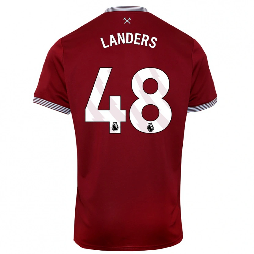 Danxen Herren Josh Landers #48 Burgunderrot Weiß Heimtrikot Trikot 2025/26 T-Shirt Österreich