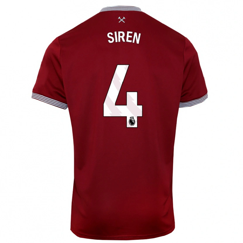 Danxen Herren Oona Siren #4 Burgunderrot Weiß Heimtrikot Trikot 2025/26 T-Shirt Österreich
