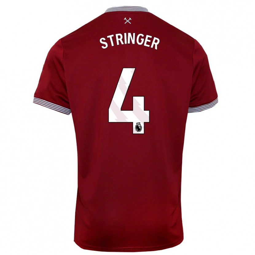 Danxen Herren Abbey Leigh Stringer #4 Burgunderrot Weiß Heimtrikot Trikot 2025/26 T-Shirt Österreich