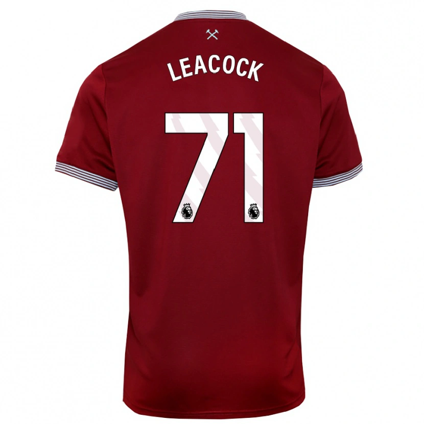 Danxen Herren Callum Leacock #71 Burgunderrot Weiß Heimtrikot Trikot 2025/26 T-Shirt Österreich