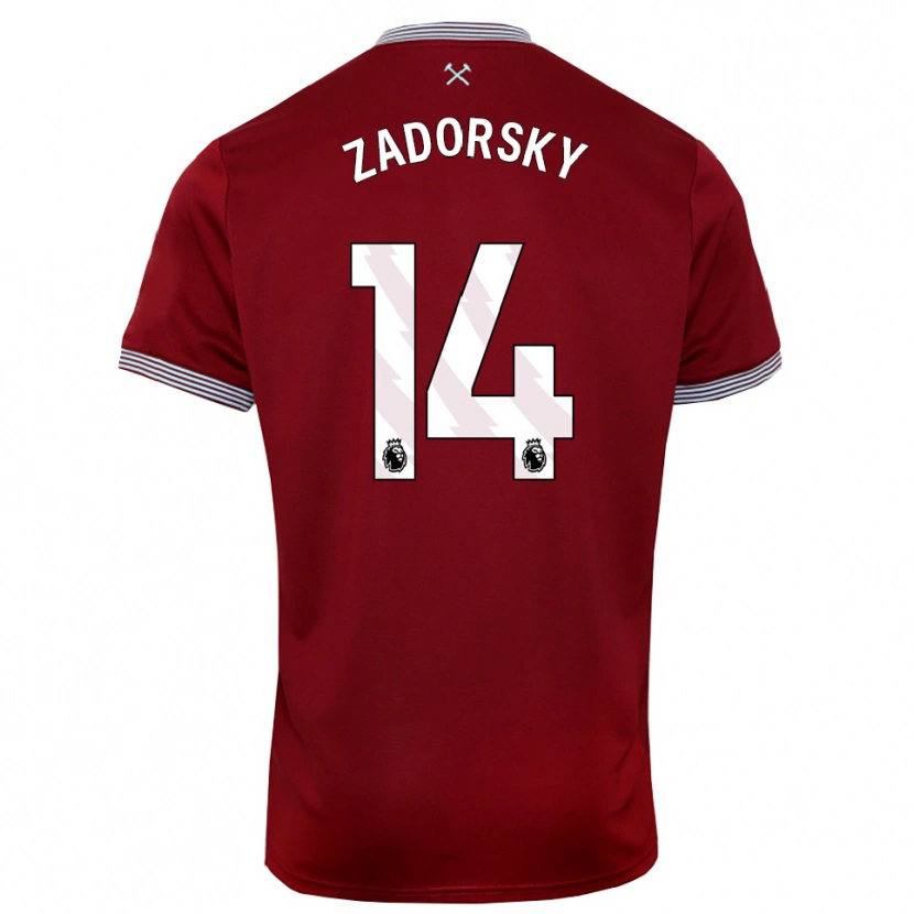 Danxen Herren Shelina Zadorsky #14 Burgunderrot Weiß Heimtrikot Trikot 2025/26 T-Shirt Österreich