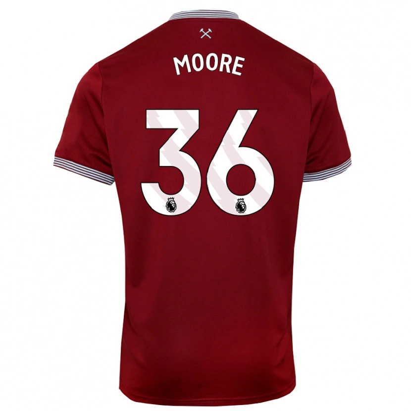 Danxen Herren Sean Moore #36 Burgunderrot Weiß Heimtrikot Trikot 2025/26 T-Shirt Österreich