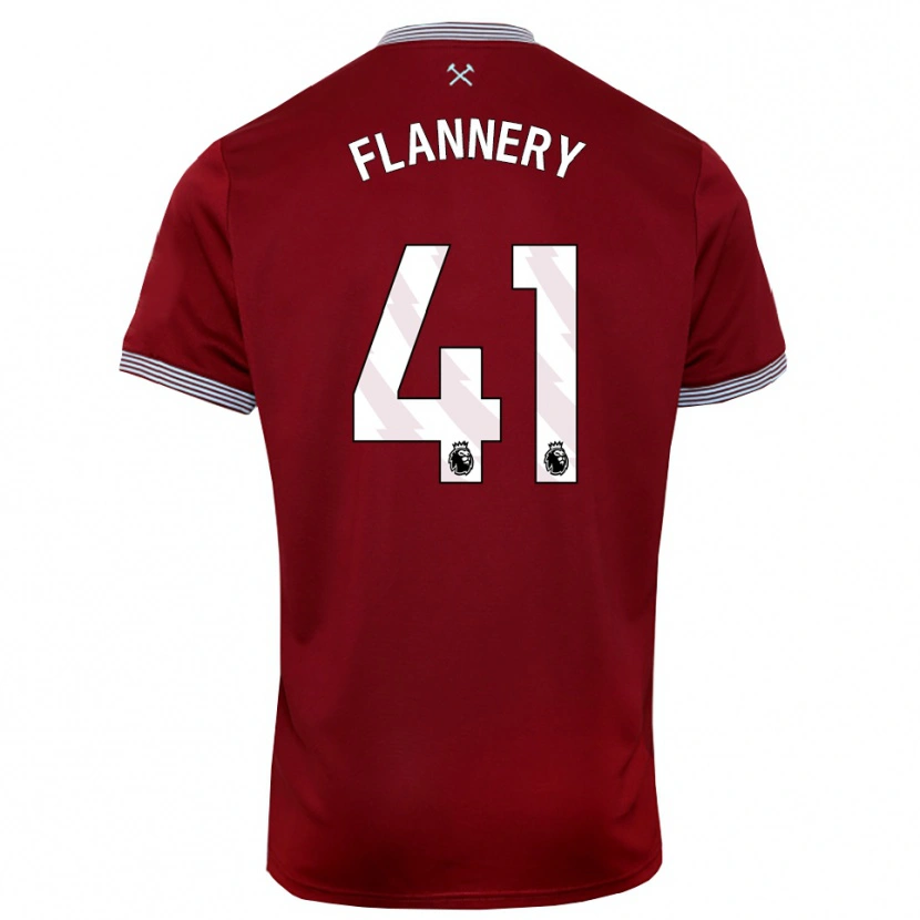 Danxen Herren Keira Flannery #41 Burgunderrot Weiß Heimtrikot Trikot 2025/26 T-Shirt Österreich
