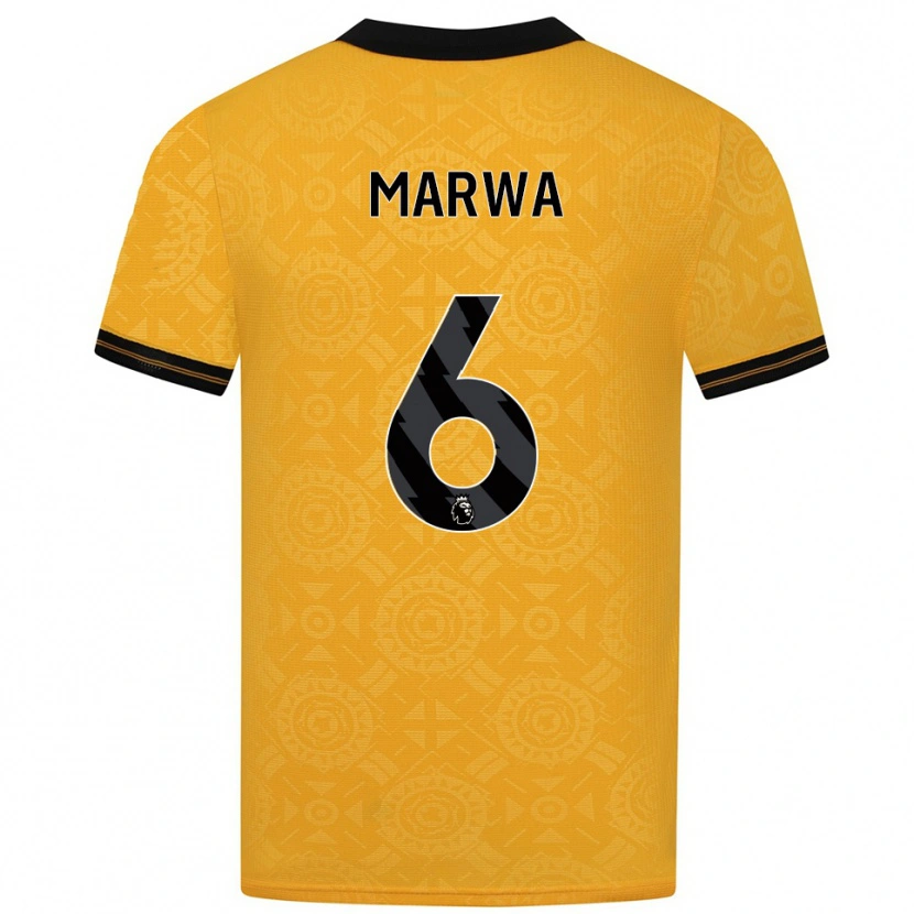 Danxen Herren Bjørn Marwa #6 Gelb Schwarz Heimtrikot Trikot 2025/26 T-Shirt Österreich