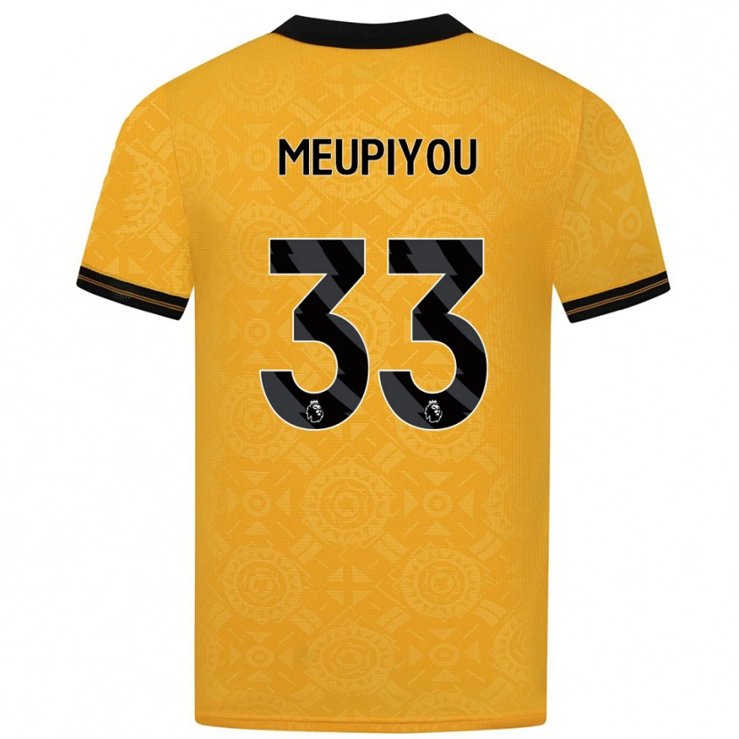 Danxen Herren Bastien Meupiyou #33 Gelb Schwarz Heimtrikot Trikot 2025/26 T-Shirt Österreich