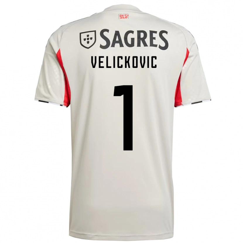 Danxen Herren Luka Veličković #1 Creme Weiß Rot Auswärtstrikot Trikot 2025/26 T-Shirt Österreich