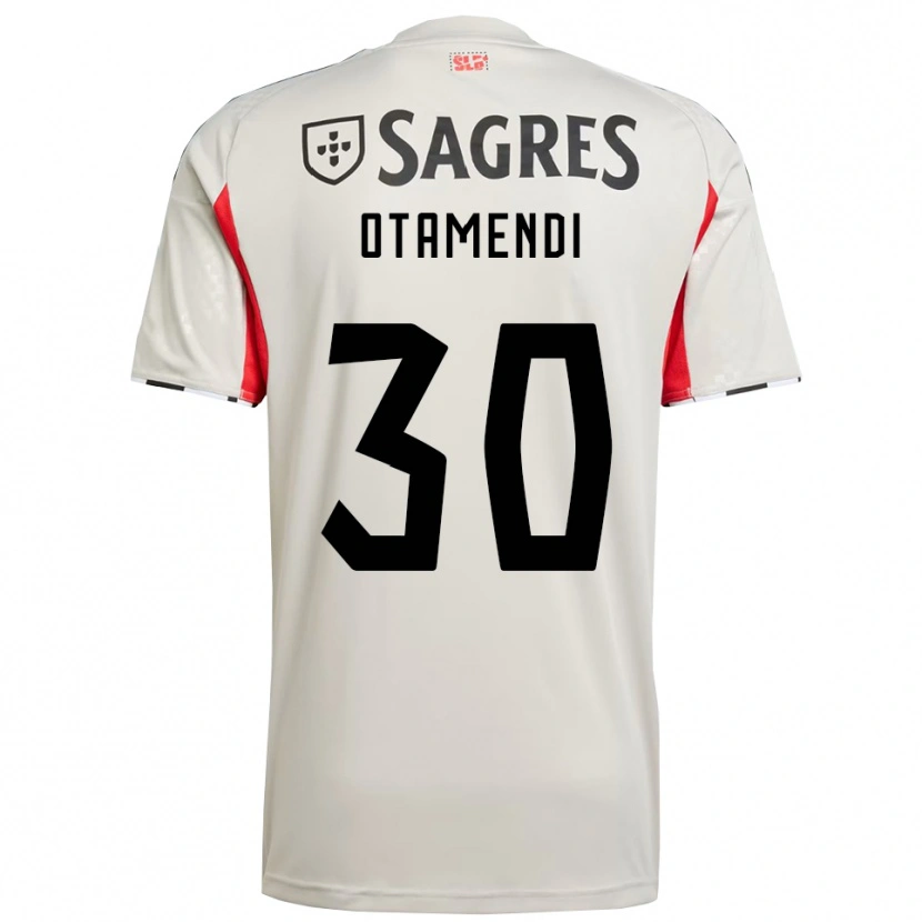 Danxen Herren Nicolás Otamendi #30 Creme Weiß Rot Auswärtstrikot Trikot 2025/26 T-Shirt Österreich