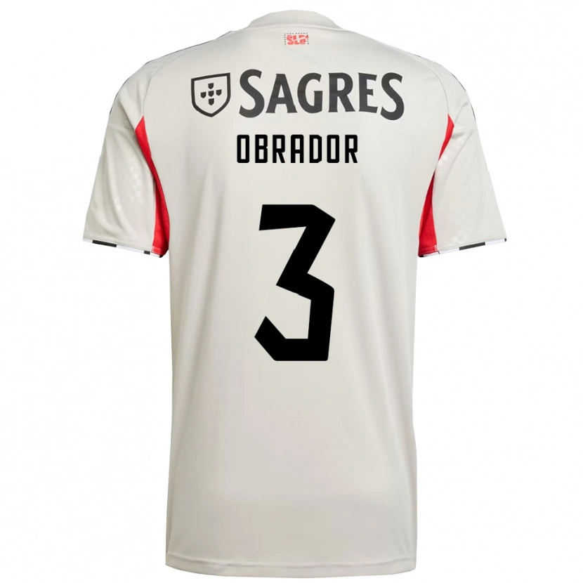 Danxen Herren Rafa Obrador #3 Creme Weiß Rot Auswärtstrikot Trikot 2025/26 T-Shirt Österreich
