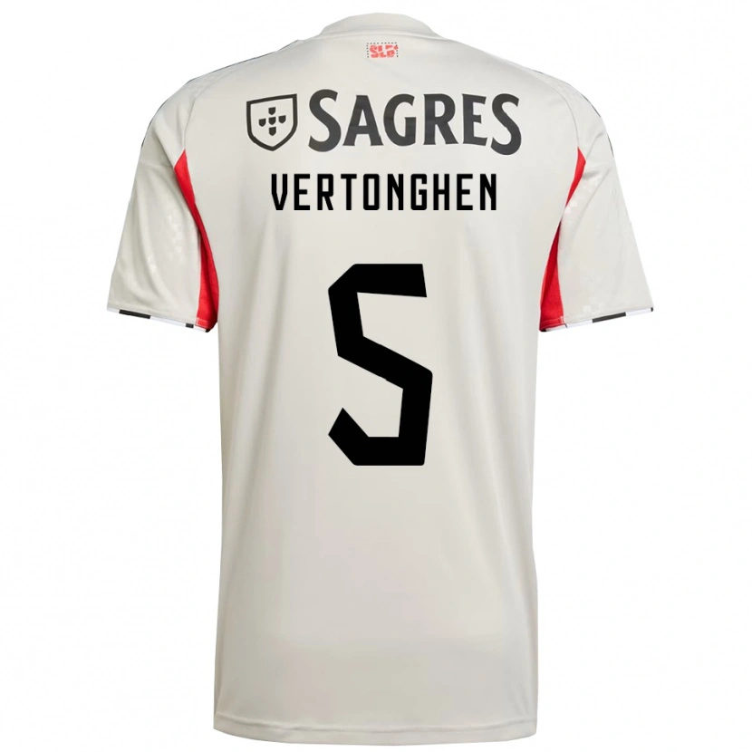 Danxen Herren Jan Vertonghen #5 Creme Weiß Rot Auswärtstrikot Trikot 2025/26 T-Shirt Österreich