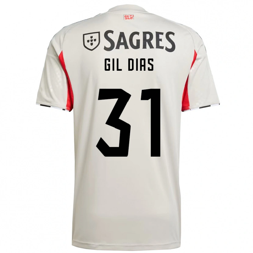 Danxen Herren Gil Dias #31 Creme Weiß Rot Auswärtstrikot Trikot 2025/26 T-Shirt Österreich