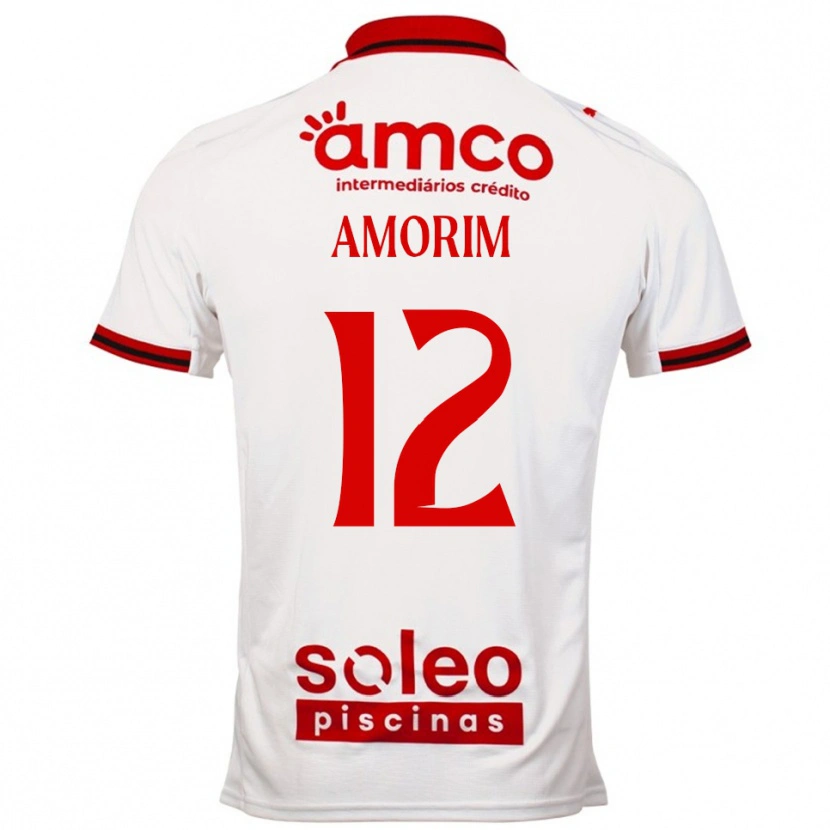 Danxen Herren Renato Amorim #12 Weiß Rot Auswärtstrikot Trikot 2025/26 T-Shirt Österreich