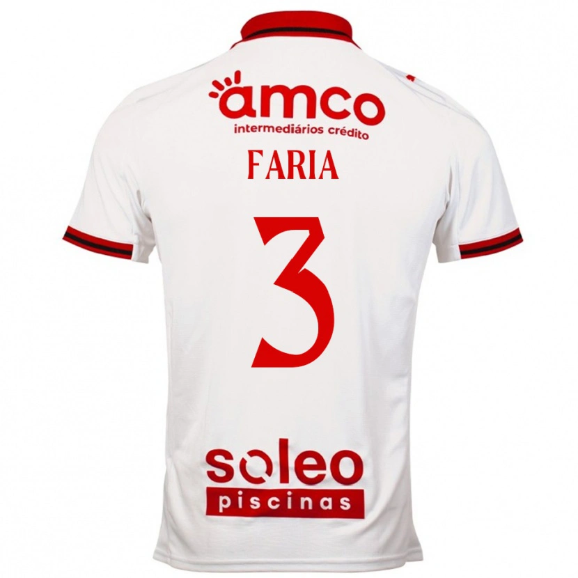 Danxen Herren Hélder Faria #3 Weiß Rot Auswärtstrikot Trikot 2025/26 T-Shirt Österreich