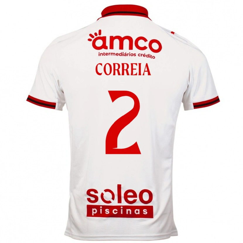 Danxen Herren Nuno Correia #2 Weiß Rot Auswärtstrikot Trikot 2025/26 T-Shirt Österreich