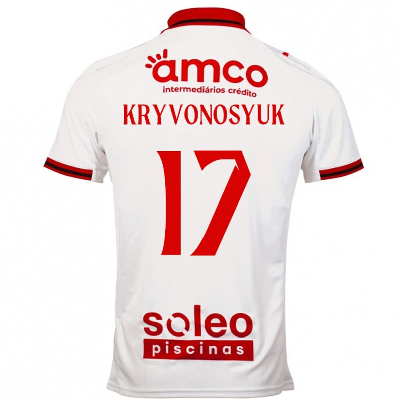 Danxen Herren Leonardo Kryvonosyuk #17 Weiß Rot Auswärtstrikot Trikot 2025/26 T-Shirt Österreich