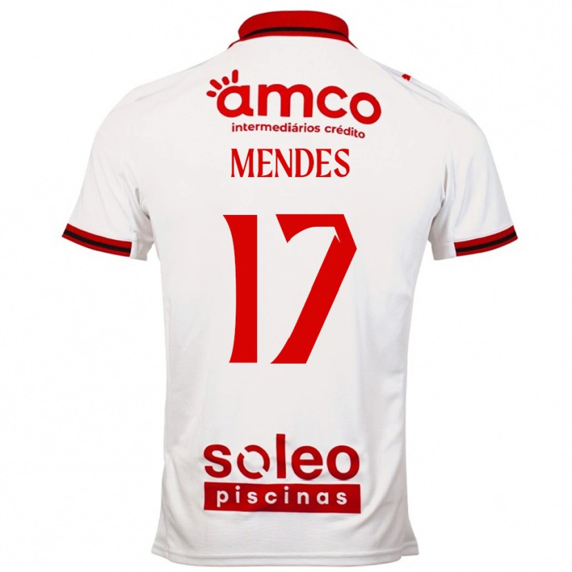 Danxen Herren Joe Mendes #17 Weiß Rot Auswärtstrikot Trikot 2025/26 T-Shirt Österreich