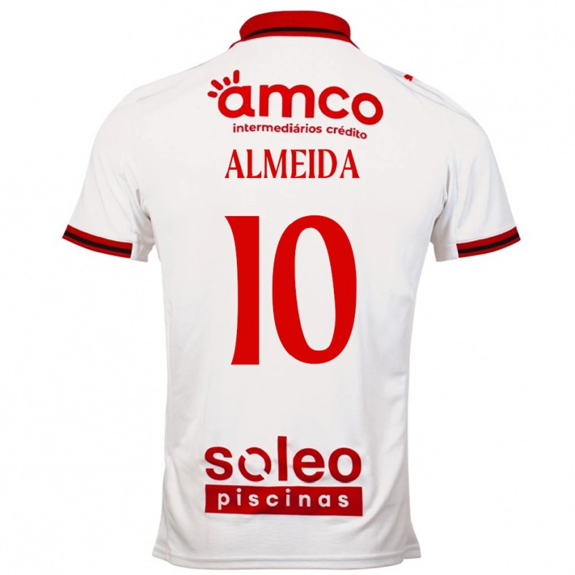 Danxen Herren Vitória Almeida #10 Weiß Rot Auswärtstrikot Trikot 2025/26 T-Shirt Österreich