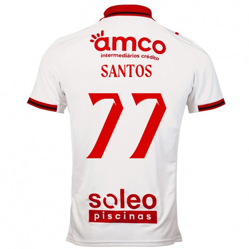 Danxen Herren Edu Santos #77 Weiß Rot Auswärtstrikot Trikot 2025/26 T-Shirt Österreich