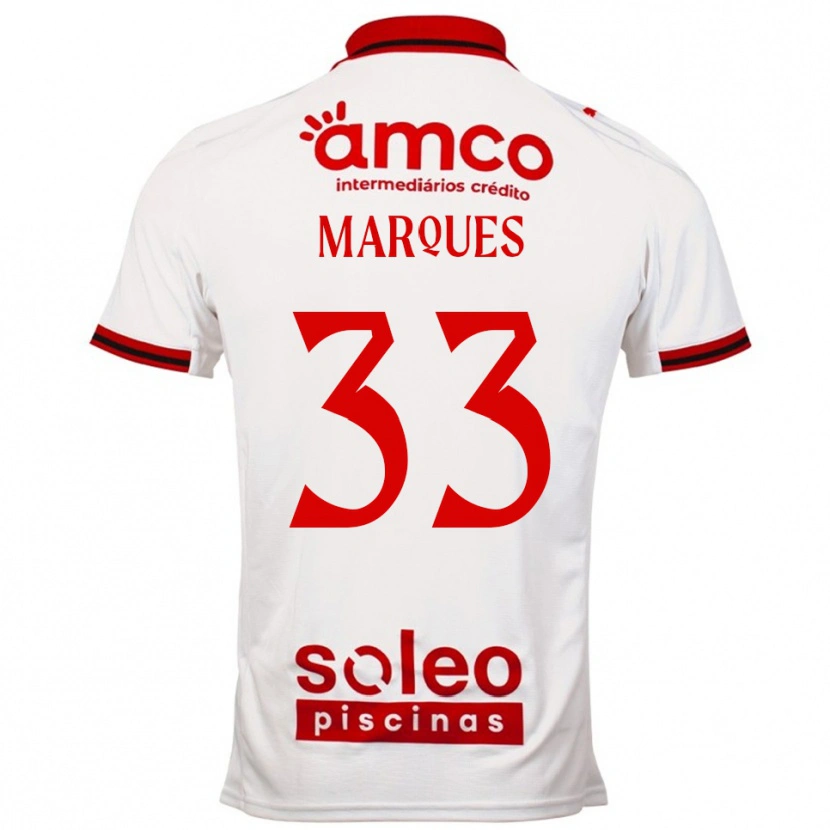 Danxen Herren João Marques #33 Weiß Rot Auswärtstrikot Trikot 2025/26 T-Shirt Österreich
