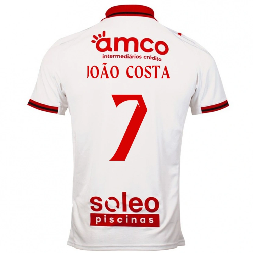 Danxen Herren João Costa #7 Weiß Rot Auswärtstrikot Trikot 2025/26 T-Shirt Österreich