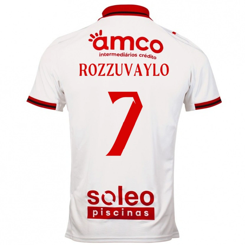 Danxen Herren Dani Rozzuvaylo #7 Weiß Rot Auswärtstrikot Trikot 2025/26 T-Shirt Österreich