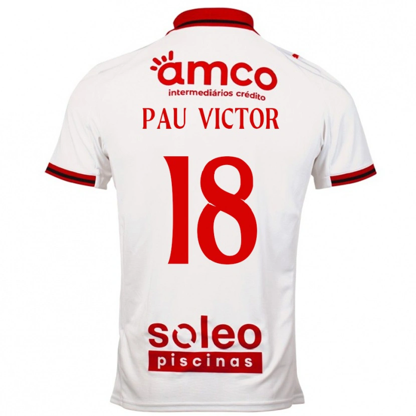 Danxen Herren Pau Víctor #18 Weiß Rot Auswärtstrikot Trikot 2025/26 T-Shirt Österreich