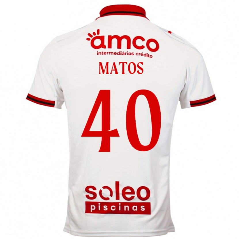 Danxen Herren João Matos #40 Weiß Rot Auswärtstrikot Trikot 2025/26 T-Shirt Österreich