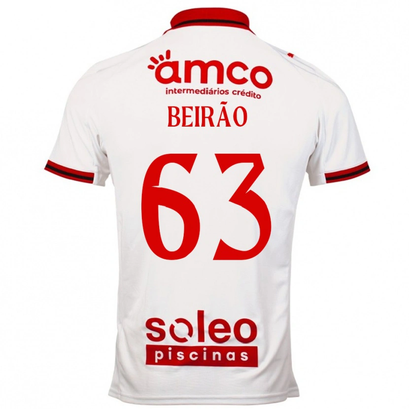 Danxen Herren Rodrigo Beirão #63 Weiß Rot Auswärtstrikot Trikot 2025/26 T-Shirt Österreich