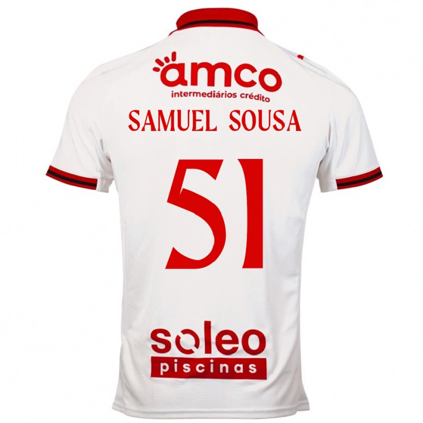 Danxen Herren Samu Sousa #51 Weiß Rot Auswärtstrikot Trikot 2025/26 T-Shirt Österreich