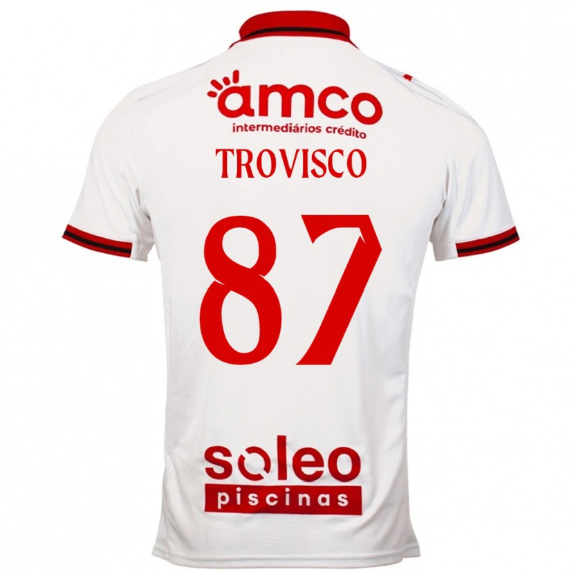 Danxen Herren João Trovisco #87 Weiß Rot Auswärtstrikot Trikot 2025/26 T-Shirt Österreich