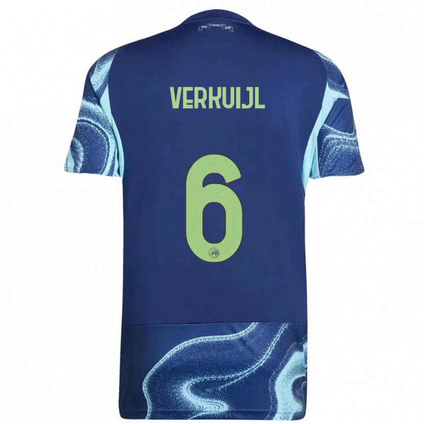 Danxen Herren Mark Verkuijl #6 Marine Himmelblau Auswärtstrikot Trikot 2025/26 T-Shirt Österreich