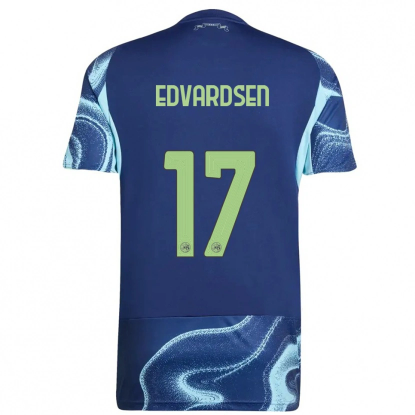 Danxen Herren Oliver Edvardsen #17 Marine Himmelblau Auswärtstrikot Trikot 2025/26 T-Shirt Österreich