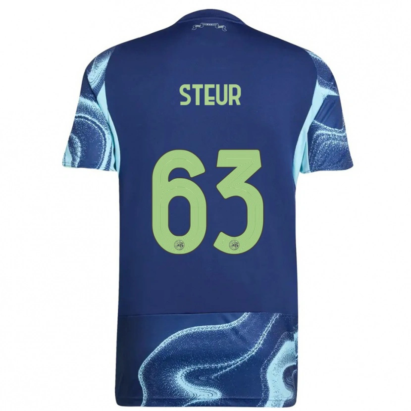 Danxen Herren Sean Steur #63 Marine Himmelblau Auswärtstrikot Trikot 2025/26 T-Shirt Österreich