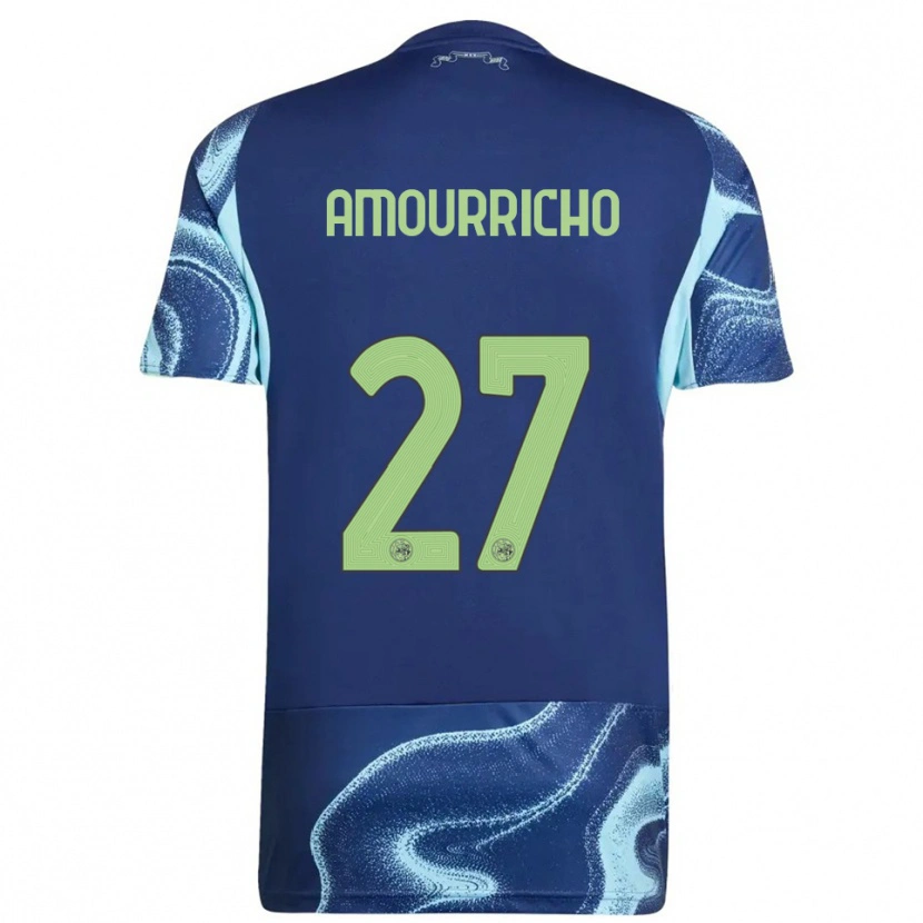 Danxen Herren Amourricho Van Axel Dongen #27 Marine Himmelblau Auswärtstrikot Trikot 2025/26 T-Shirt Österreich