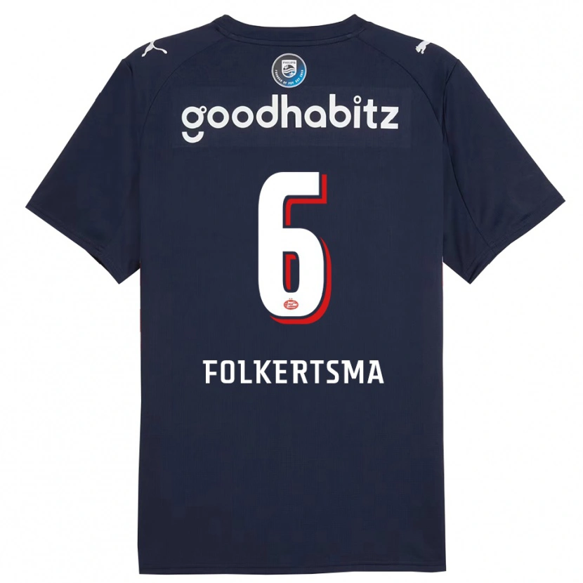 Danxen Herren Sisca Folkertsma #6 Marine Weiß Auswärtstrikot Trikot 2025/26 T-Shirt Österreich