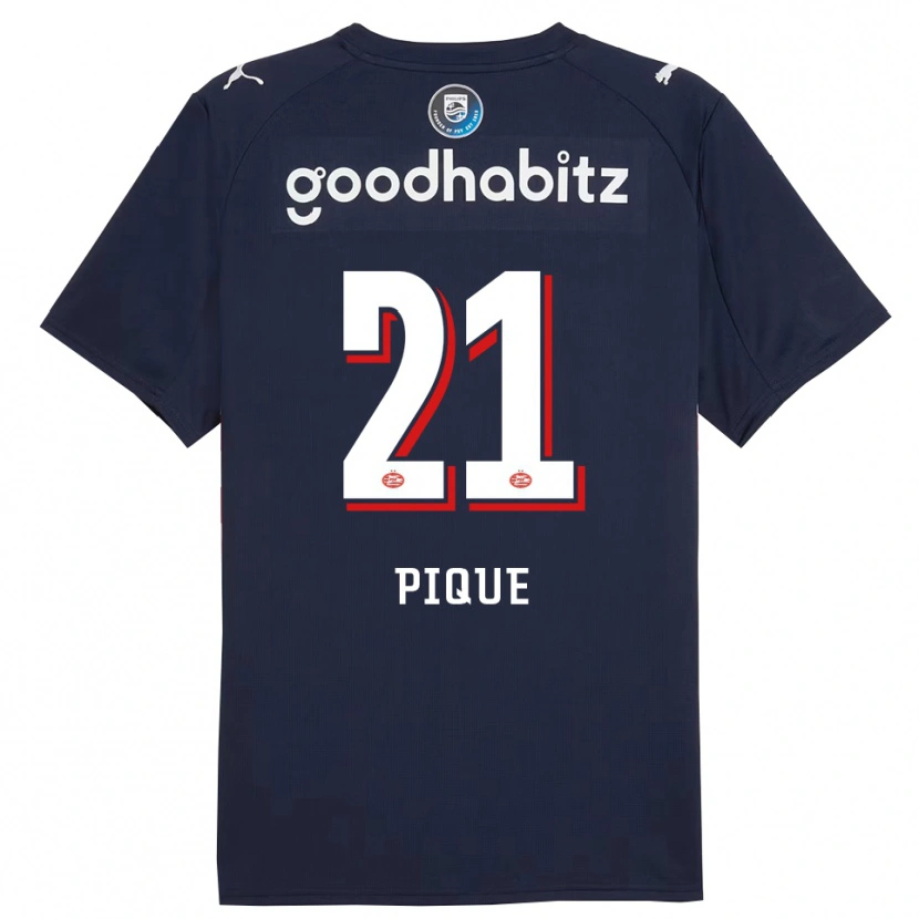 Danxen Herren Naomi Piqué #21 Marine Weiß Auswärtstrikot Trikot 2025/26 T-Shirt Österreich