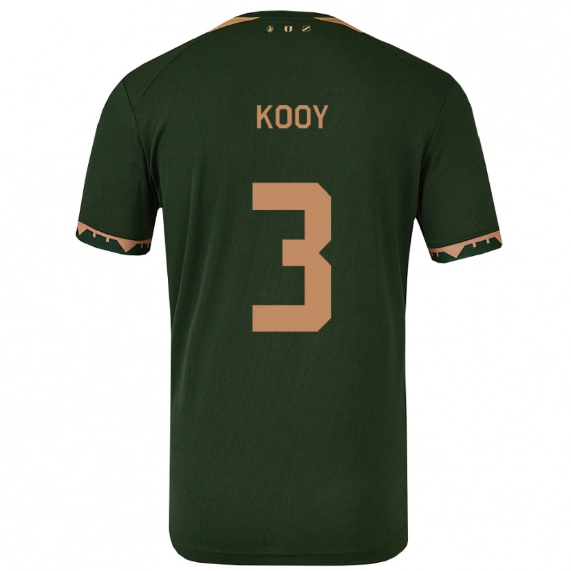 Danxen Herren Wessel Kooy #3 Grün Gold Auswärtstrikot Trikot 2025/26 T-Shirt Österreich