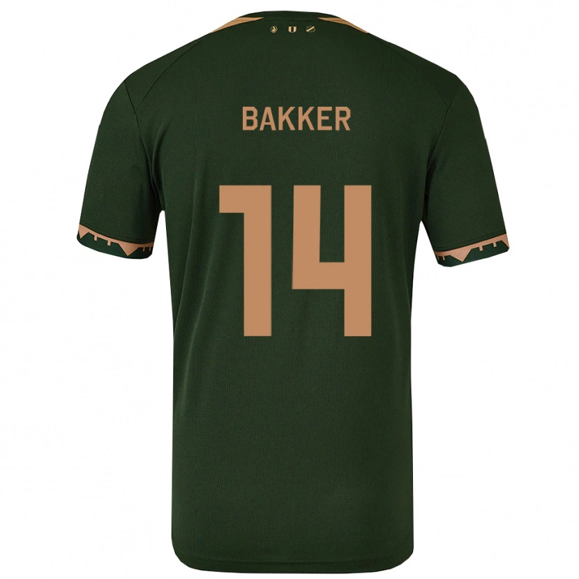 Danxen Herren Eshly Bakker #14 Grün Gold Auswärtstrikot Trikot 2025/26 T-Shirt Österreich