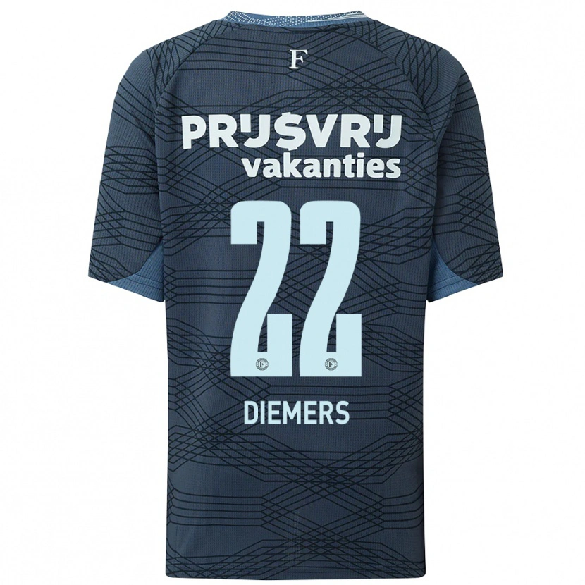 Danxen Herren Mark Diemers #22 Schwarz Grau Auswärtstrikot Trikot 2025/26 T-Shirt Österreich