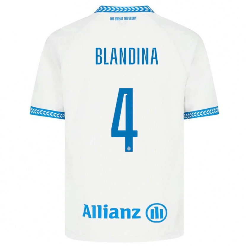 Danxen Herren Noham Blandina #4 Blau Weiß Auswärtstrikot Trikot 2025/26 T-Shirt Österreich
