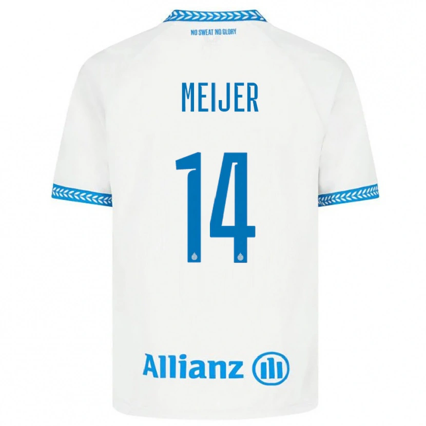 Danxen Herren Bjorn Meijer #14 Blau Weiß Auswärtstrikot Trikot 2025/26 T-Shirt Österreich