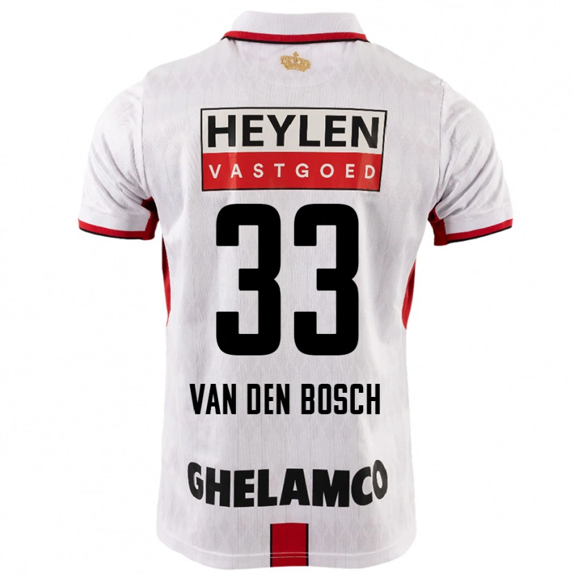 Danxen Herren Zeno Van Den Bosch #33 Weiß Rot Auswärtstrikot Trikot 2025/26 T-Shirt Österreich
