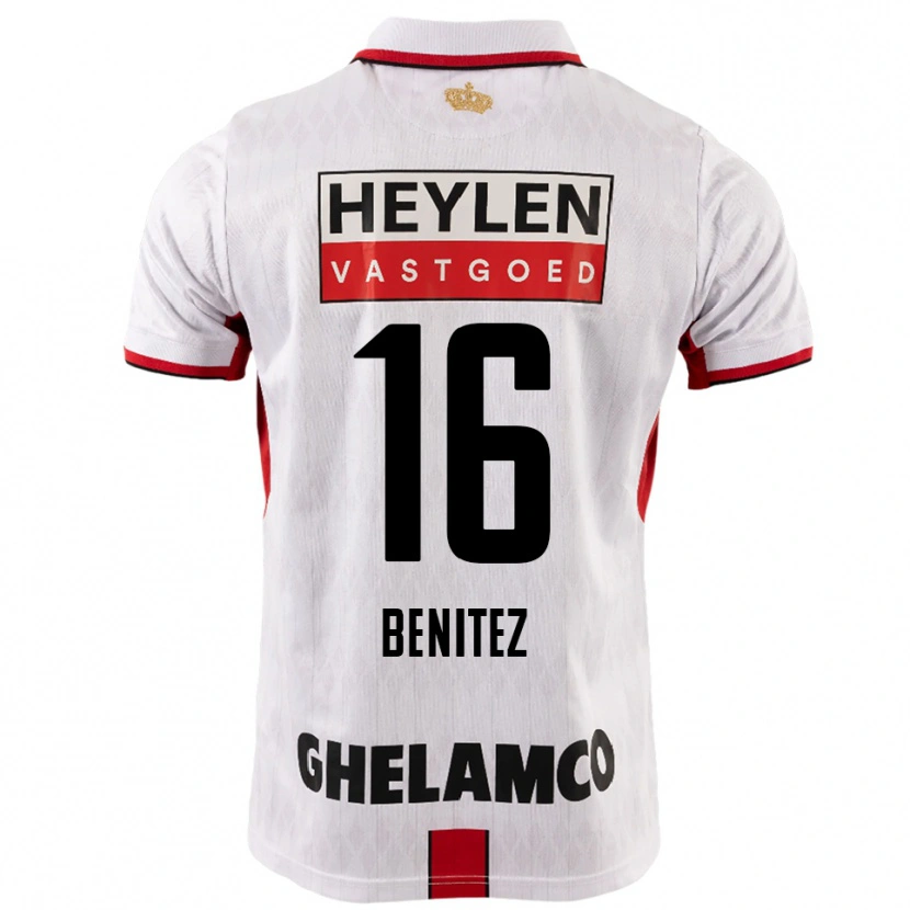 Danxen Herren Mauricio Benítez #16 Weiß Rot Auswärtstrikot Trikot 2025/26 T-Shirt Österreich