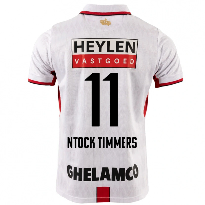 Danxen Herren Kurtis Ntock Timmers #11 Weiß Rot Auswärtstrikot Trikot 2025/26 T-Shirt Österreich