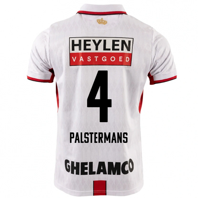 Danxen Herren Jasper Palstermans #4 Weiß Rot Auswärtstrikot Trikot 2025/26 T-Shirt Österreich