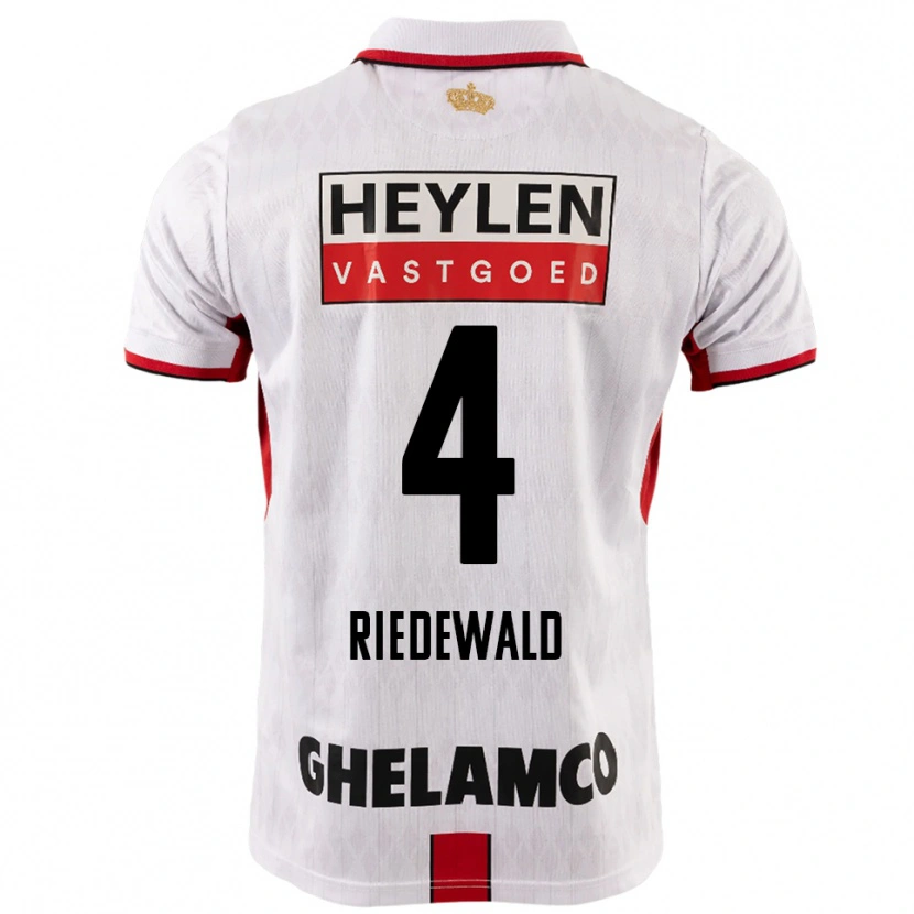 Danxen Herren Jairo Riedewald #4 Weiß Rot Auswärtstrikot Trikot 2025/26 T-Shirt Österreich