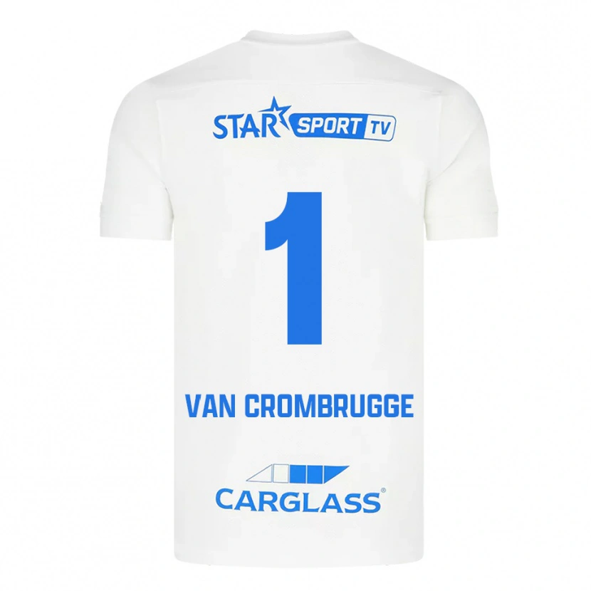 Danxen Herren Hendrik Van Crombrugge #1 Weiß Blau Auswärtstrikot Trikot 2025/26 T-Shirt Österreich