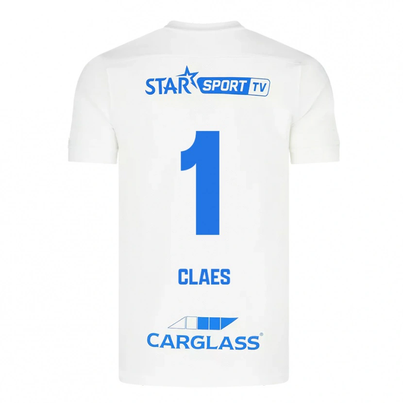 Danxen Herren Mirthe Claes #1 Weiß Blau Auswärtstrikot Trikot 2025/26 T-Shirt Österreich