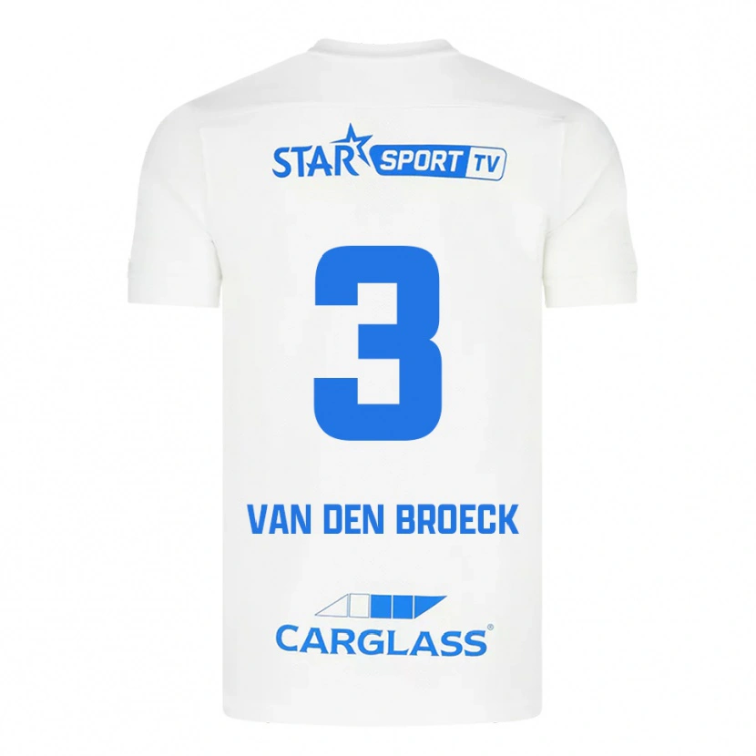 Danxen Herren Kobe Van Den Broeck #3 Weiß Blau Auswärtstrikot Trikot 2025/26 T-Shirt Österreich