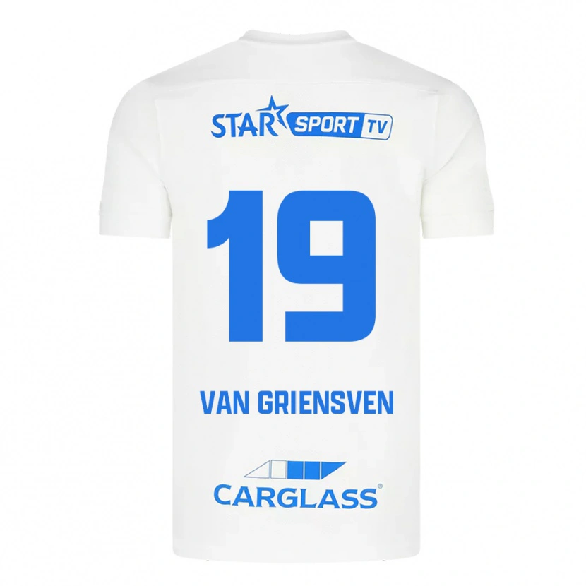 Danxen Herren Evy Van Griensven #19 Weiß Blau Auswärtstrikot Trikot 2025/26 T-Shirt Österreich